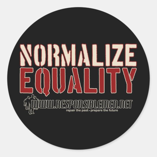 Gelijkheid normaliseren, . ronde sticker (Voorkant)