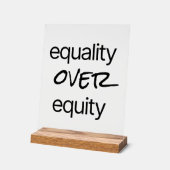 Gelijkheid over Equity Acryl Sign Acryl Bord (Hoek)