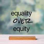 Gelijkheid over Equity Acryl Sign Bord (Neutraal)