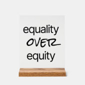Gelijkheid over Equity Acryl Sign Bord (Voorkant)