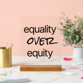 Gelijkheid over Equity Acryl Sign Bord (Huwelijk)