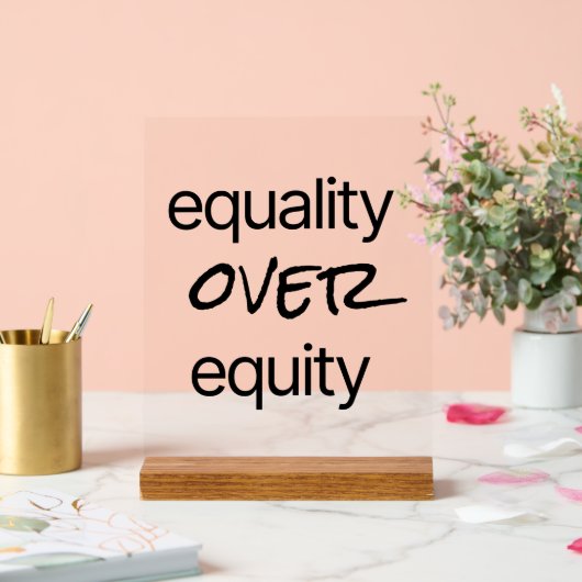 Gelijkheid over Equity Acryl Sign Bord (Huwelijk)
