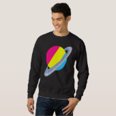 Gelijkheid Pan Pride Maand Saturnus Pansexualiteit Trui (Voorkant volledig)