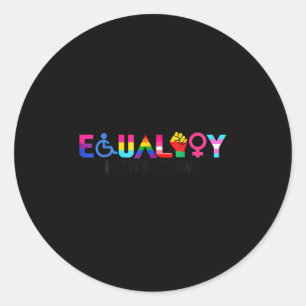 Gelijkheid Pride Regenboog Lgbtq Feministische Han Ronde Sticker