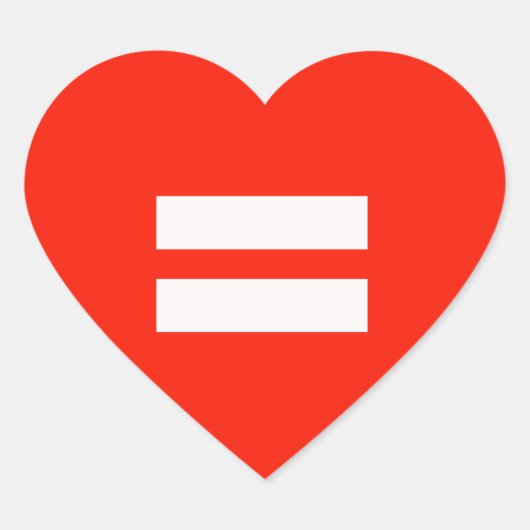 Gelijkheid Pride Vlag Hart Sticker (Voorkant)