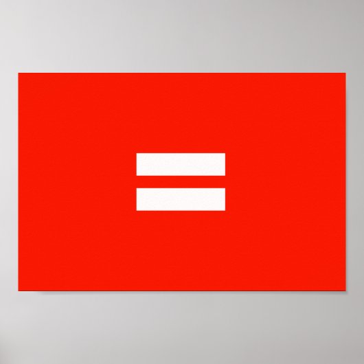 Gelijkheid Pride Vlag Poster (Voorkant)