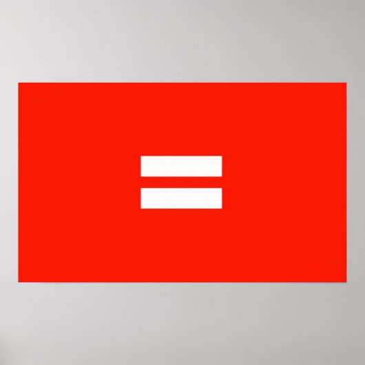 Gelijkheid Pride Vlag Poster (Voorkant)