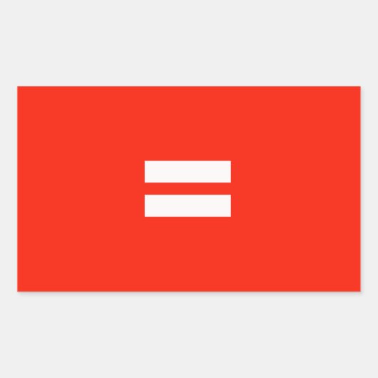 Gelijkheid Pride Vlag Rechthoekige Sticker (Voorkant)