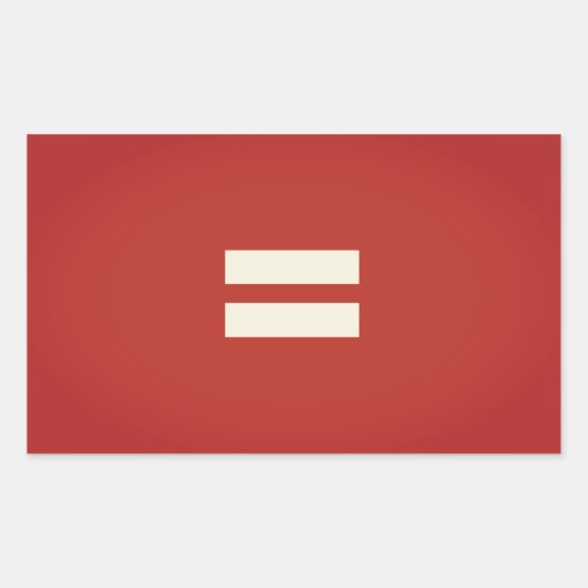 Gelijkheid Pride Vlag Rechthoekige Sticker (Voorkant)