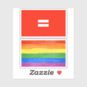Gelijkheid Pride Vlag Sticker (Vel)