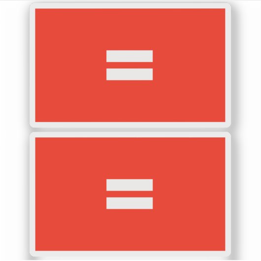 Gelijkheid Pride Vlag Sticker (Voorkant)