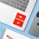Gelijkheid Pride Vlag Sticker (Laptop met iPhone)