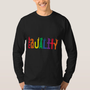 Gelijkheid Rainbow Hearts Vlag LGBT voor Pride Maa T-shirt
