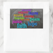 Gelijkheid Rechthoekige Sticker (Tas)