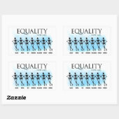 Gelijkheid Rechthoekige Sticker (Vel)