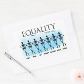 Gelijkheid Rechthoekige Sticker (Envelop)