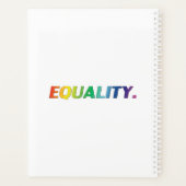 Gelijkheid regenboog gradiënt moderne typografie planner (Achterkant)