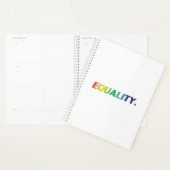 Gelijkheid regenboog gradiënt moderne typografie planner (Display)
