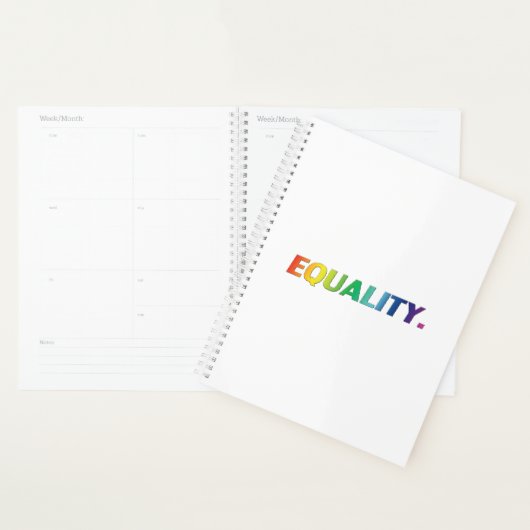 Gelijkheid regenboog gradiënt moderne typografie planner (Display)