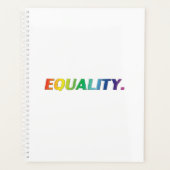 Gelijkheid regenboog gradiënt moderne typografie planner (Voorkant)