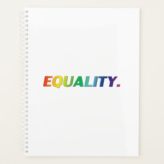 Gelijkheid regenboog gradiënt moderne typografie planner (Voorkant)
