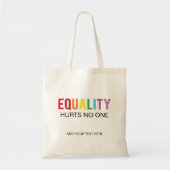 Gelijkheid roept niemand op tot een mensenrechtenp tote bag (Voorkant)