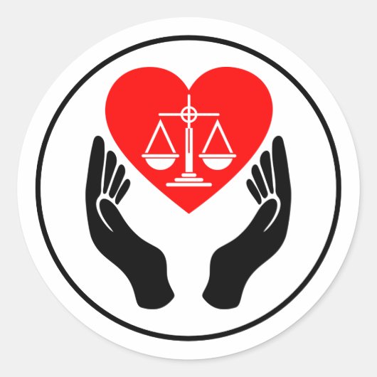 Gelijkheid Ronde Sticker (Voorkant)