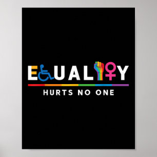 Gelijkheid schaadt de mensenrechten Lgbt Homoseksu Poster
