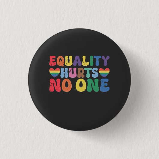 Gelijkheid schaadt niemand LGBT-mensenrechten Ronde Button 3,2 Cm (Voorkant)