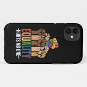 Gelijkheid schaadt niemand LGBTQ Pride Mensenrecht Case-Mate iPhone Case (Achterkant (horizontaal))