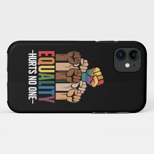 Gelijkheid schaadt niemand LGBTQ Pride Mensenrecht Case-Mate iPhone Case (Achterkant (horizontaal))