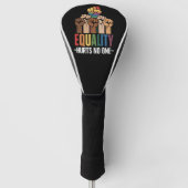Gelijkheid schaadt niemand LGBTQ Pride Mensenrecht Golfheadcover (Voorkant)