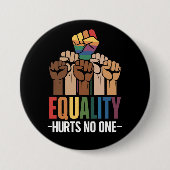 Gelijkheid schaadt niemand LGBTQ Pride Mensenrecht Ronde Button 7,6 Cm (Voorkant)