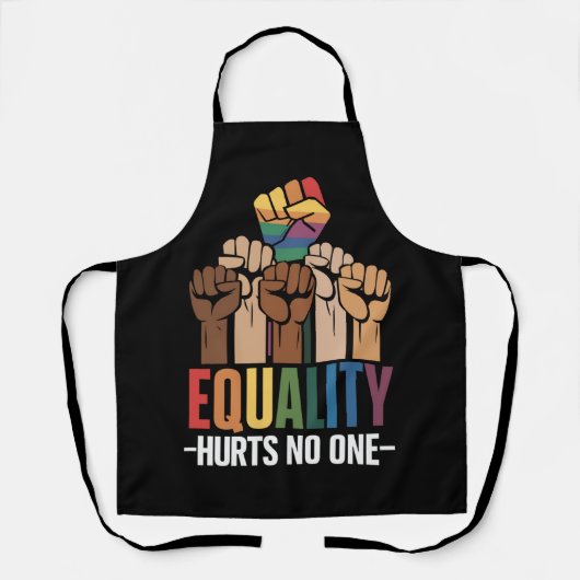 Gelijkheid schaadt niemand LGBTQ Pride Mensenrecht Schort (Voorkant)