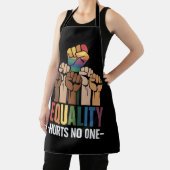Gelijkheid schaadt niemand LGBTQ Pride Mensenrecht Schort (Insitu)