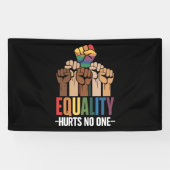 Gelijkheid schaadt niemand LGBTQ Pride Mensenrecht Spandoek (Horizontaal)