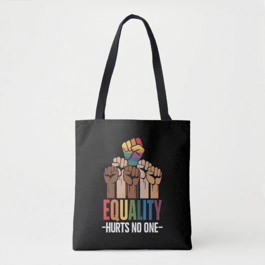 Gelijkheid schaadt niemand LGBTQ Pride Mensenrecht Tote Bag (Voorkant)