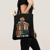 Gelijkheid schaadt niemand LGBTQ Pride Mensenrecht Tote Bag (Dichtbij)