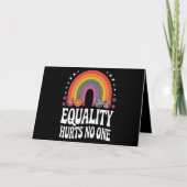 Gelijkheid schaadt niemand Rainbow Equal Rights Gr Kaart (Voorkant)