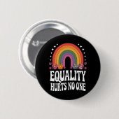Gelijkheid schaadt niemand Rainbow Equal Rights Gr Ronde Button 5,7 Cm (Voorkant /achterkant)