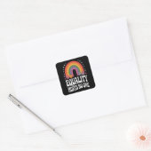 Gelijkheid schaadt niemand Rainbow Equal Rights Gr Vierkante Sticker (Envelop)