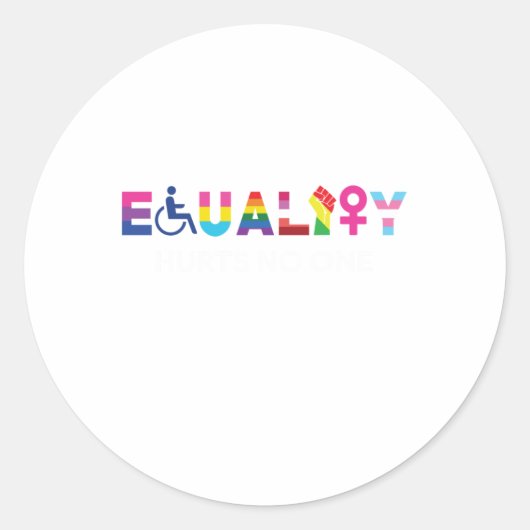 Gelijkheid schaadt Sticker (Voorkant)