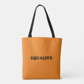 Gelijkheid sinaasappel zwart moderne typografie mi tote bag (Achterkant)