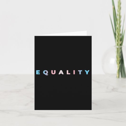 Gelijkheid Subtiele Trans Pride Vlag Transgender R Kaart (Voorkant)