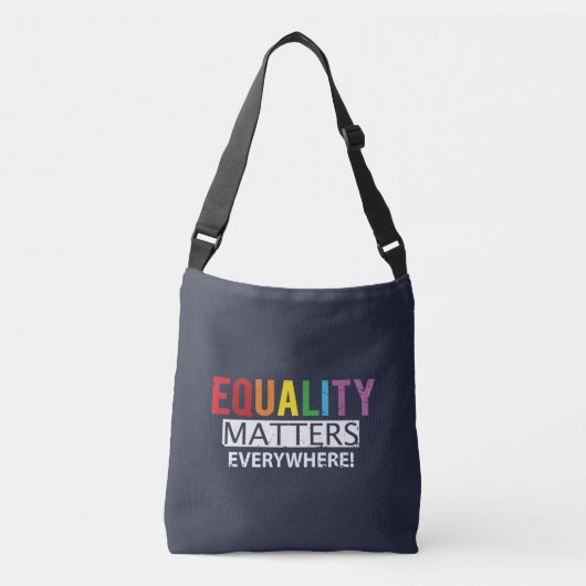Gelijkheid telt overal Rustiek Crossbody Tas (Voorkant)