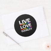 Gelijkheid van levende liefdes ronde sticker (Envelop)