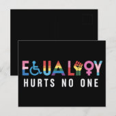 Gelijkheid van LGBT doet niemand kwaad om de mense Briefkaart (Voorkant / Achterkant)