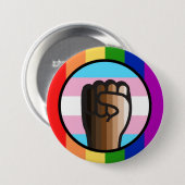 Gelijkheid van onrecht omhelzen ronde button 7,6 cm (Voorkant /achterkant)