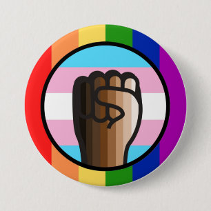 Gelijkheid van onrecht omhelzen ronde button 7,6 cm