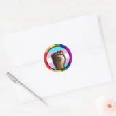 Gelijkheid van onrecht omhelzen ronde sticker (Envelop)